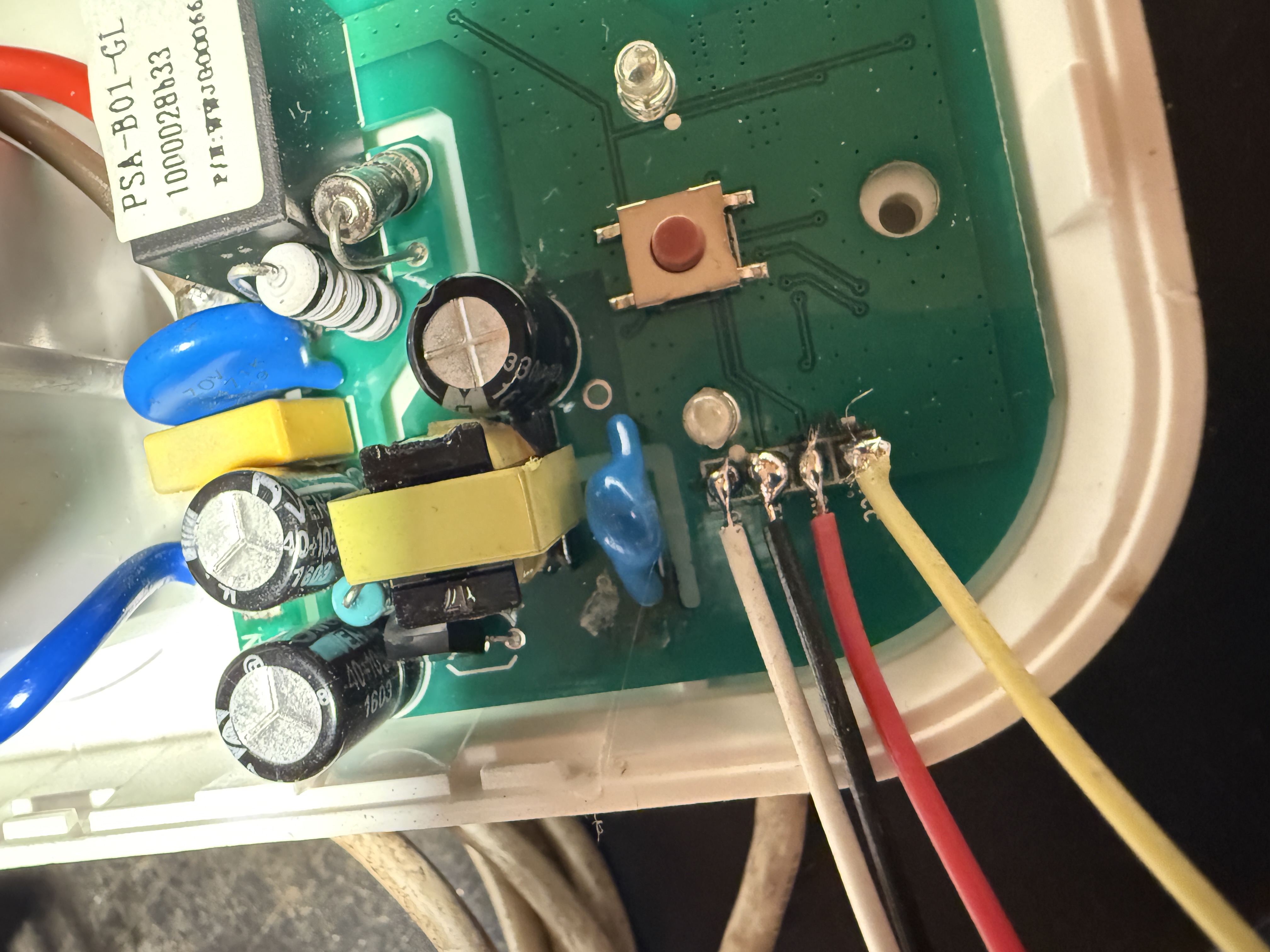 S20 with wires soldered to programming pads